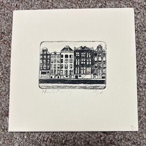 Canal Houses Signed "HwB Proudy" and numbered 15/100